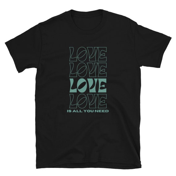 愛こそすべて、ビートルズ Tシャツ、半袖ユニセックス Tシャツ
