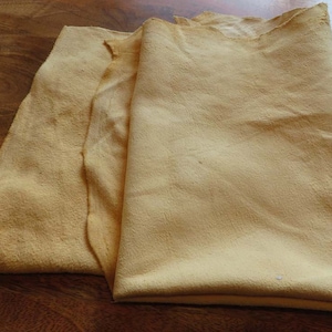 2 x regular top quality chamois leather skin shammy approx 2.5/3 sq ft each from our workshop in Scotland - for crafts or car polishing.