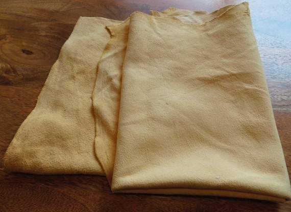 2 X Regular Top Quality Chamois Leather Skin Shammy Approx 2.5 to 3 Sq Ft  Each From Our Workshop in Scotland 