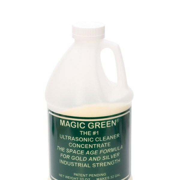 Nettoyeur à ultrasons Magic Green - 2 livres de solution concentrée de nettoyage pour bijoux en métal - CLN-120.02