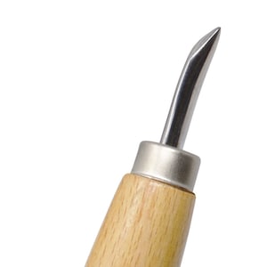 1&quot; Curved Blade Stainless Steel Burnisher Bezel Stone Setting Burnishing Jewelry Making Tool - CARV-0028