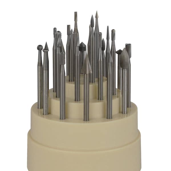 24 Piece Assorted Bur Set w/ 3/32" Shanks Jewelry Making Bur Cutting Tools - BUR-416.00