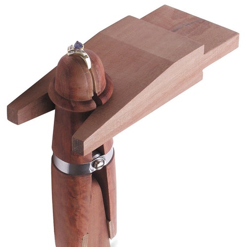 Wooden Mahogany Ring Clamp With Bench Pin Jewelry Making Etsy
