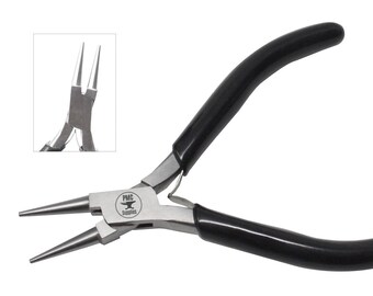 Slim 4-1/2" Round Nose Pliers - Black