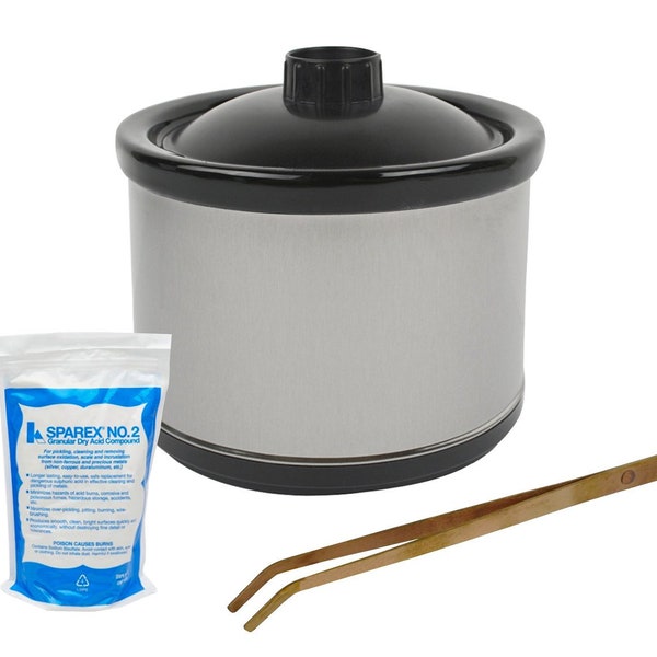 Complete Jewelry Soldering Pickling Kit with Pickle Pot, Compound, & Copper Tongs - KIT-0132