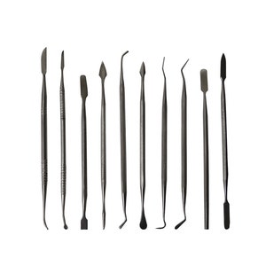 10-Piece Stainless Steel Wax Carving Set w/ Storage Pouch Precious Metal Clay Wax Ceramic Carver Detailer Jewelry Making Tool - WAX-0005