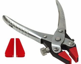 Parallel/Clamping Pliers w/ Positioning Screw Jewelry Making Wire Forming and Bending Repair Non-Marring Tool - PLR-0074