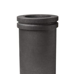 Cadinho de grafite econômico de 4 kg com ranhura para fundição de metais preciosos e refino de ouro - CRU-0012