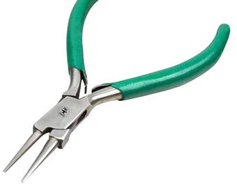 Alicates de nariz redonda de 5 "con joyas de resorte que hacen cuentas de alambre de alambre de metal herramienta de reparación - PLR-0017