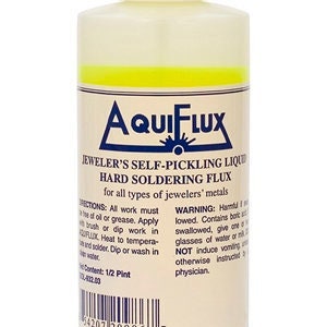 Aquiflux Self Pickling Flux for Precious Metals Gold Silver Jewelry and Hard Soldering 8 Oz (1 Half-Pint) - SOL-932.03