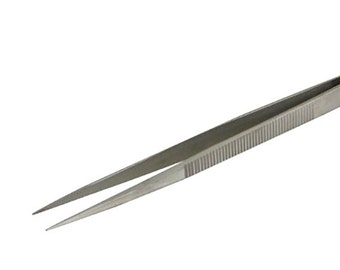 6-1/4" Diamond German Type Tweezers Fine Straight Pointed Tip Jewelry Tool for Soldering Jewelry Making Watch Repair TWEZ-0014