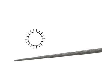 Glardon Vallorbe Swiss Needle Round File Various Lengths and Cut Sizes Jewelry Making Metal Filing - LA2410