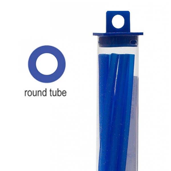 Ferris Cowdery Round Tube 5" Long 6.0 MM Blue Jewelry Making Prong Setting Melting Wax - WAX-282.18