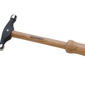 8-1/2&quot; Wubbers Artisan&#39;s Mark Embossing Hammer - Round Tipped