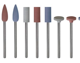 12 Stück Verschiedene Grit Silikon Polierer Schmuckherstellung montiert Drehpolier Werkzeug Set - POL-455.00