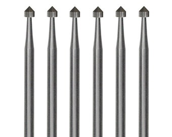6 Confezione di frese in acciaio 4,50 MM con 3/32 "Gambo in pietra Impostazione Archiviazione Gioielli Strumento per la creazione di gioielli - BUR-544.50