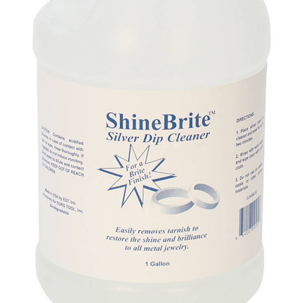 ShineBrite Silver Dip Cleaner - 1 Gallon Jewelry Silver Metal Polishing Ternish Oxydation Removal Cleaning Finishing Solution - CLN-856.15