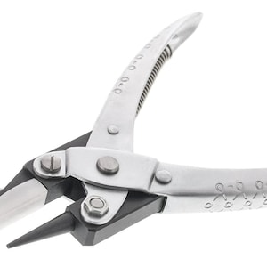 5-1/2&quot; Round Flat Nylon Jaw Parallel-Action Pliers Jewelry Making Metal Forming Wire Bending Tool - PLR-861.00