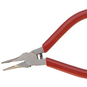 4-1/2&quot; Serrated Needle Nose Pliers for Wire Bending Pulling Wrapping Jewelry Tool - PLR-666.00