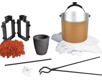 Sand Casting Set 10 Lbs Petrobond Quick Cast Sand Clay Safety Gloves Aluminum Round Molds Cast Iron Flask Frame Melt Pour Metals