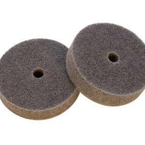 Pair of 2-7/8&quot; Replacement Medium-Grit Abrasive Buffs for the Benchtop Polisher Jewelry Metal Rotary Polishers - POL-260.01