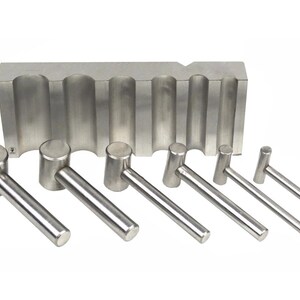 Steel U-Channel Swage Forming Dapping Block w/ 8 Hammer Punches Jewelry Making Metal Forming Tool - FORM-0060