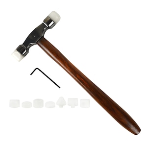 9-1/2&quot; Nylon Tipped Forming Hammer w/ 9 Interchangeable Faces