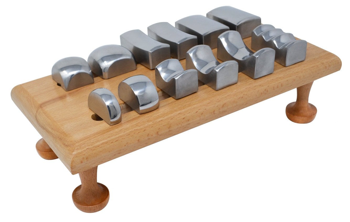 Simond Store Set di 41 blocchi e punzonatrici, per creare gioielli, con base in legno per la formatura di metalli, strumenti per la creazione di gioielli, strumenti per la creazione di anelli
