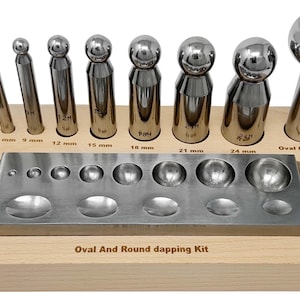 Oval & Round Dapping Set - 9 Piece FORM-0308
