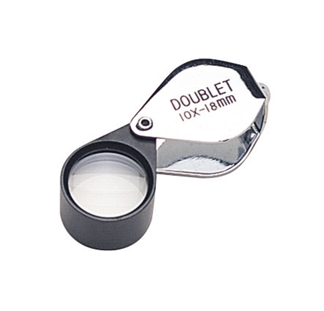 Jewelers LOUPE 10X Power Diamond Doublet LOUPE Silver Magnifier Tool S/Steel
