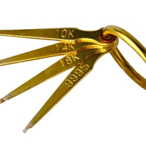 Gold Test Needle Set 18K 14K 10K and &quot;999 Silver&quot; Karat Purity Scrap Metal Jewelry Gold Karat Testing Kit