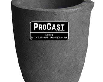 12-14 Kg ProCast™ Crisoles de grafito de arcilla de fundición Copa Horno Antorcha Fundición Refinación Oro Plata Cobre Latón Aluminio - CRU-0064