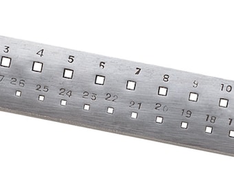 Wire Drawplate with 30 Square-Shaped Holes Jewelry Making Wire Drawing Forming Plate - DRA-410.10