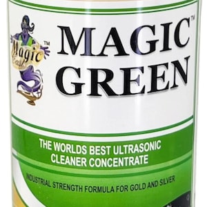 Limpador ultrassônico Magic Green - 907 g de solução concentrada para limpeza de metais e joias - CLN-120.02