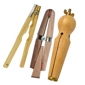 Wooden Ring Clamp Kit: 6&quot; Hardwood Ring Clamp, Ring Holding Vise Clamp Pliers, and 5-1/4&quot; Four Spline Clamp KIT-0296