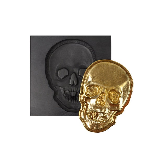 Skull 3D Graphite Ingot Mold for Precious Metal Casting Gold Silver Copper Melting