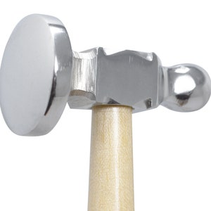 1-1/4&quot; German Style Domed-Face Chasing Hammer Planishing Striking Metal Forming Jewelry Making Hammer - HAM-0077