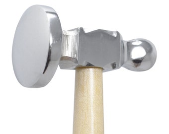 1-1/4" German Style Domed-Face Chasing Hammer Planishing Striking Metal Forming Jewelry Making Hammer - HAM-0077