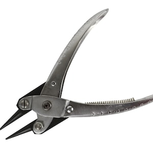 Pince parallèle à nez rond 140 MM Mâchoires lisses avec outils à bijoux à ressorts - PLR-0077