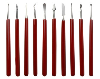 Confezione da 10 soft grip Wax Carvers Jewelry Making Wax Detailing Shaping Tool Set - CARV-0014