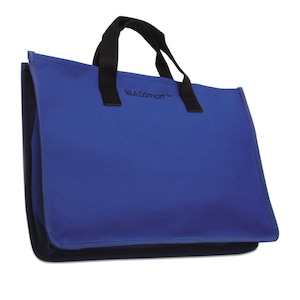 11&quot; x 15&quot; Blue Canvas Tote Bag with Inside Pockets Jewelry Making Tool Storage Organizer Bag - BAG-100.10