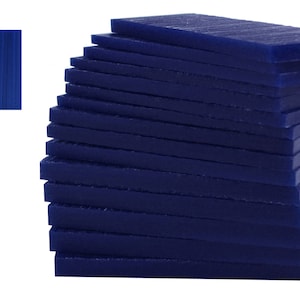15 Piece Assortment of 1/2 Lb Blue Wax Carving Block Jewelry Pattern Making Machining Medium-Hard Melting Modeling Wax Slices - WAX-331.25