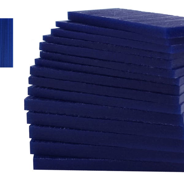 15 Stück Sortiment von 1/2 Pfund Blaues Wachs Schnitzblock Schmuckanfertigung Mittelhart Schmelzen Modellierwachsscheiben - WAX-331.25
