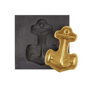 Anchor 3D Graphite Ingot Mold for Precious Metal Casting Gold Silver Copper Melting