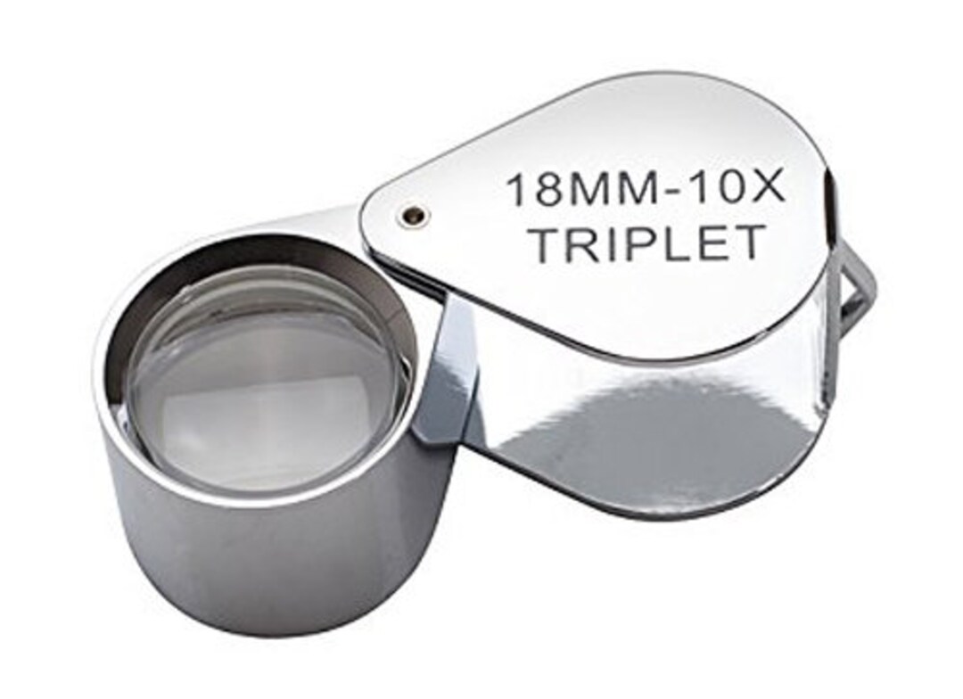 18 MM 10X Silver Triplet Optical Eye Loupe Magnifying Lens Jewelry