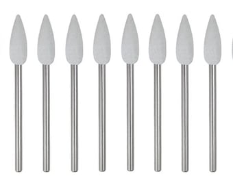12-pack siliciumcarbidepolijstmachines, grove korrel, witte kegel, sieraden maken, metalen schurende, roterende polijstmachines - POL-460.01