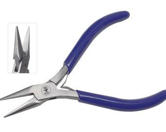 Slim 4-1/2" Chain Nose Pliers - Blue