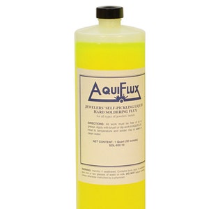 Aquiflux Self Pickling Flux for Precious Metals Gold Silver Jewelry and Hard Soldering 32 Oz (1 Quart) - SOL-932.10