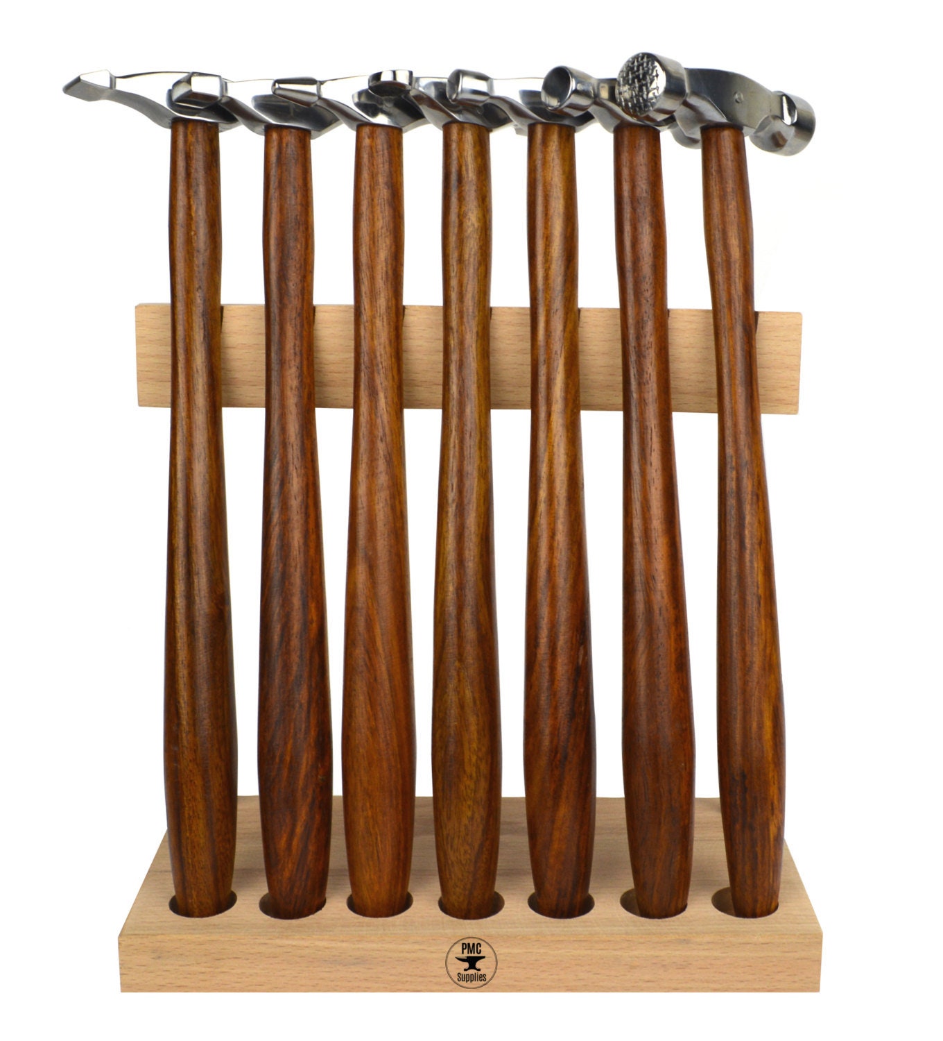 7 Piece Professional Hammer Set with Wooden Stand for Jewelry Etsy
