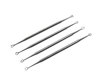 7 "acciaio inossidabile 4 pezzi cera intaglio levigatura gioielli design facendo quadrato rotondo triangolo spade intagliatori - CVR-500.00